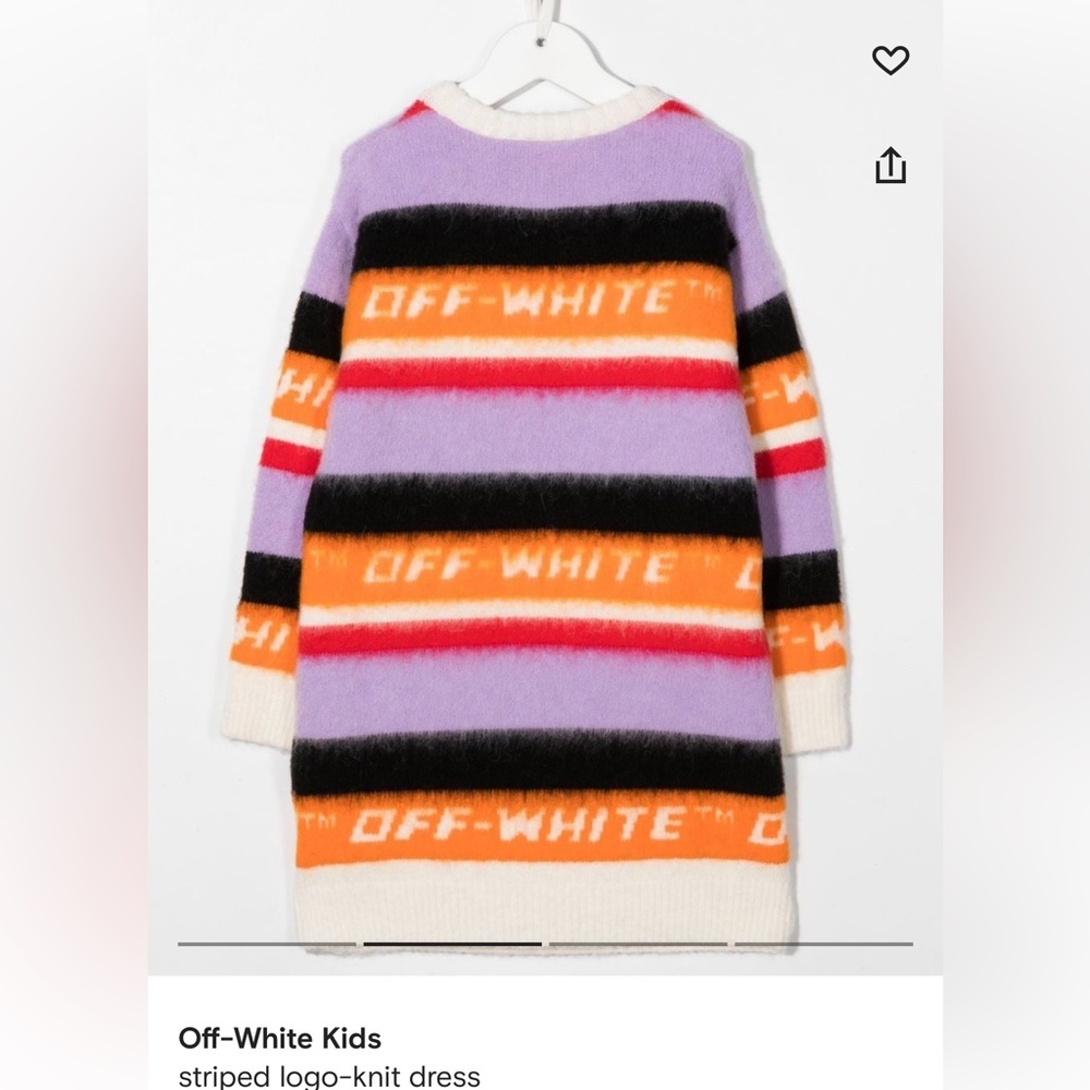 off white striped dress